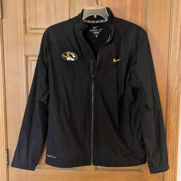 Mizzou Tigers Windbreaker Jacket - Black Nike Storm FIT Women's M - Picture 1 of 9
